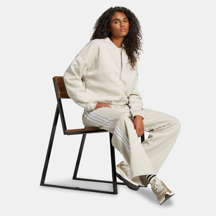 adidas Women's Essentials Contemporary Logo Bomber Jacket Grey adidas Women's Essentials Contemporary Logo Bomber Jacket Grey image number 2