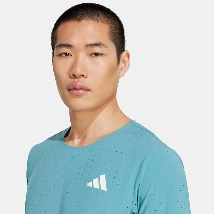 adidas Men's Adizero Running T-Shirt Blue adidas Men's Adizero Running T-Shirt Blue image number 3