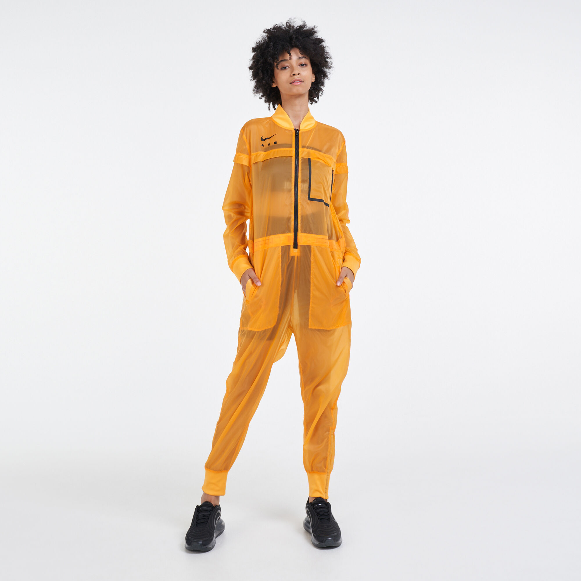 Black and shop yellow nike jumpsuit