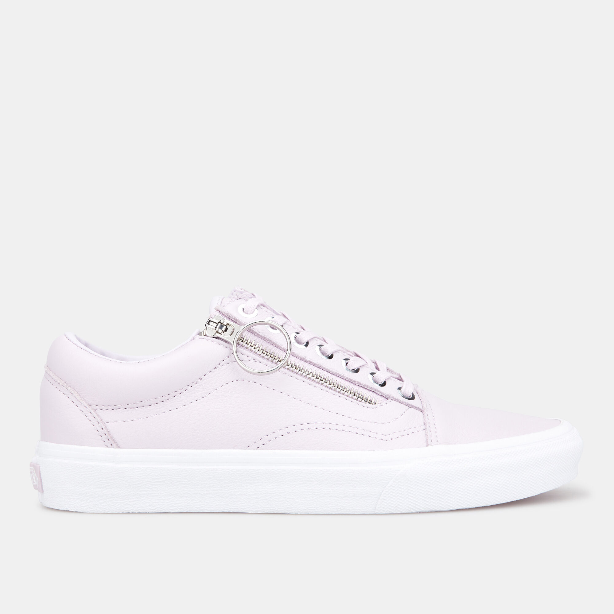 Old skool zip leather pink online