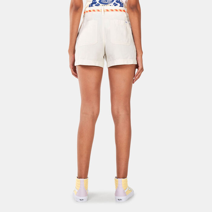 Vans Women's OG Wash Shorts White image number 1
