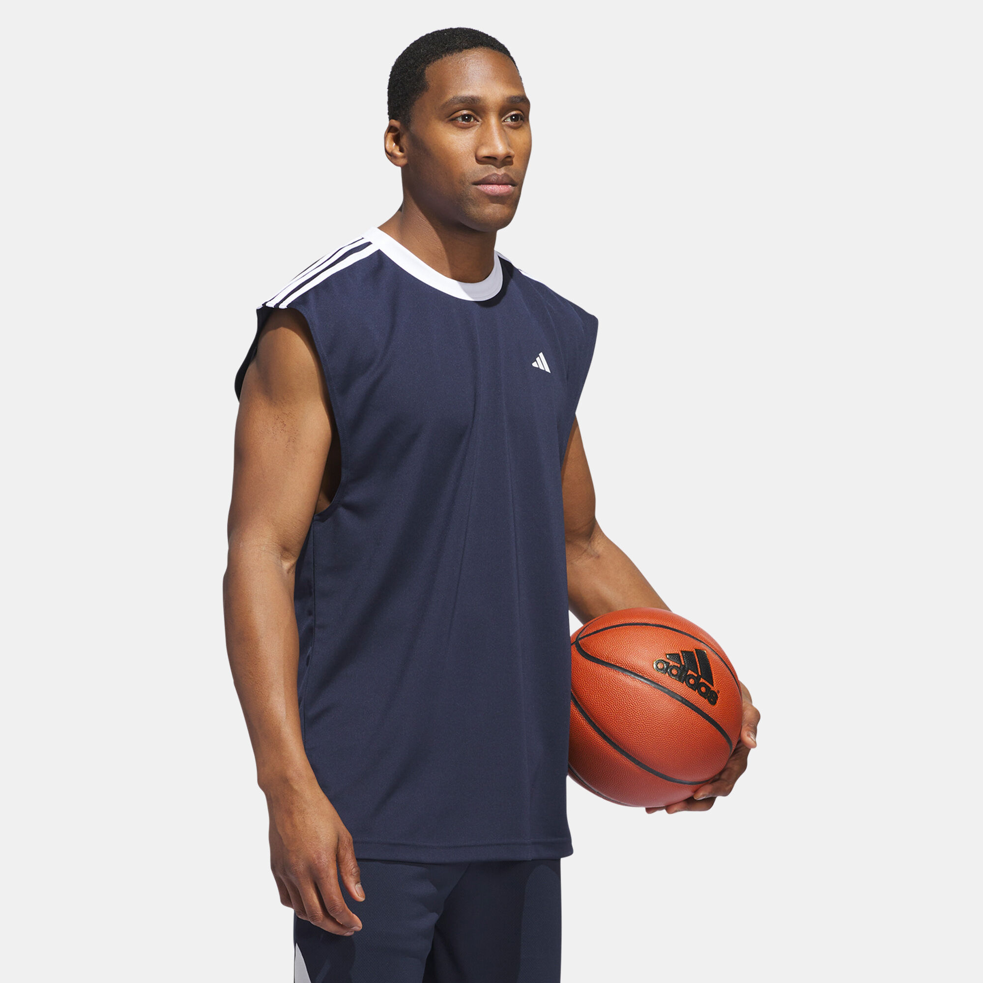 Shop adidas Men's All World Basketball Tank Top Blue Online