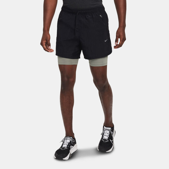 Nike Men's Dri-FIT 2-in-1 Running Shorts Black Nike Men's Dri-FIT 2-in-1 Running Shorts Black image number 0