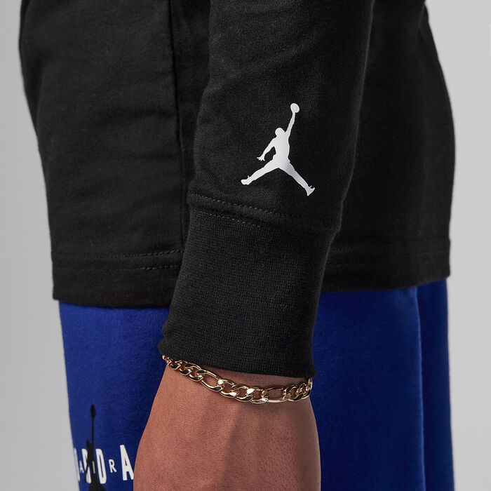 Jordan Kids' Major League Script Graphic Long Sleeve T-Shirt Black Jordan Kids' Major League Script Graphic Long Sleeve T-Shirt Black image number 2