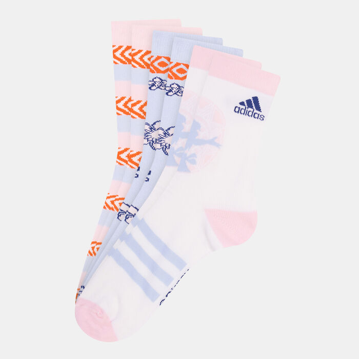 adidas Kids' x Disney Moana Socks (3 Pack) White image number 0
