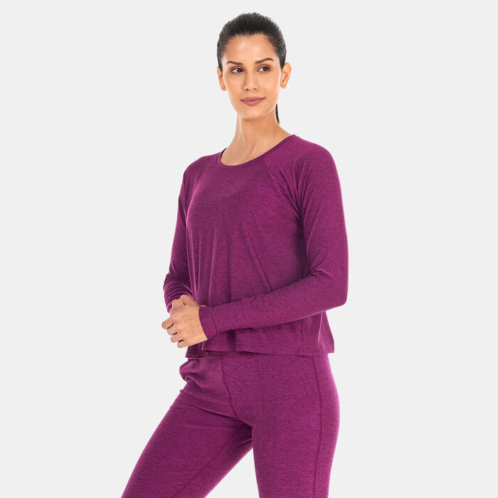 BEYOND YOGA Women's Featherweight Daydreamer Long Sleeve T-Shirt Purple BEYOND YOGA Women's Featherweight Daydreamer Long Sleeve T-Shirt Purple image number 0