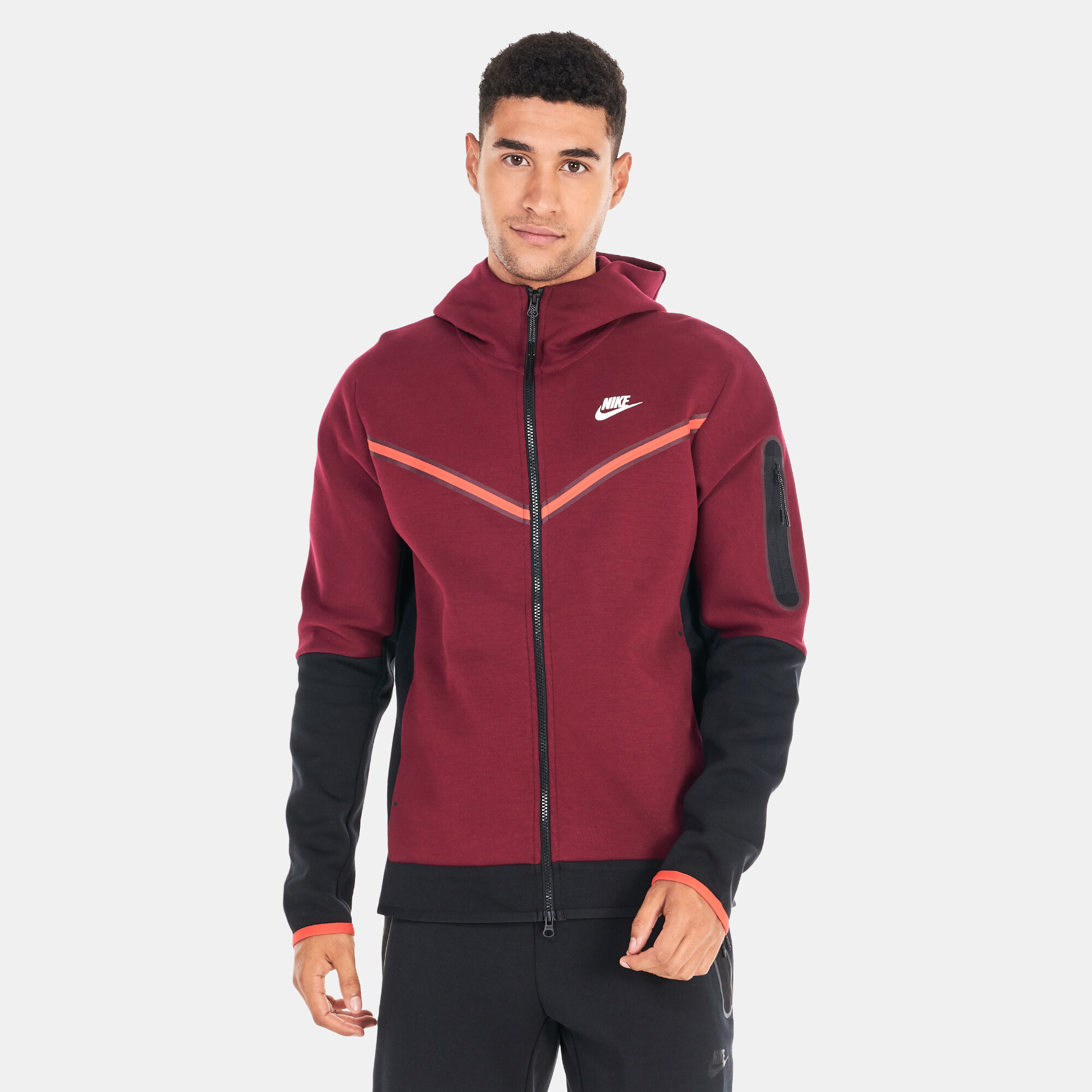 Men s Sportswear Tech Fleece Full Zip Hoodie Maroon Nike in KSA SSS