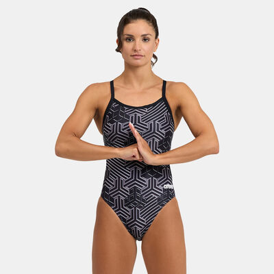 Arena Women's Kikko Pro Challenge Back One-Piece Swimsuit Black