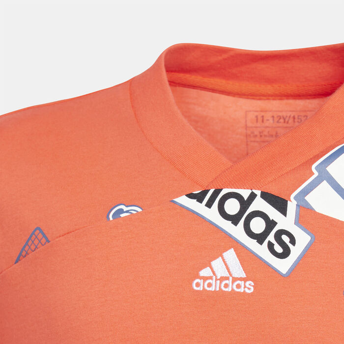 adidas Kids' Brand Love T-Shirt Red adidas Kids' Brand Love T-Shirt Red image number 3