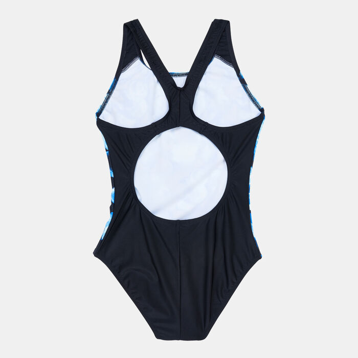 Speedo Kids' Allover Print Splashback Swimsuit Black Speedo Kids' Allover Print Splashback Swimsuit Black image number 1
