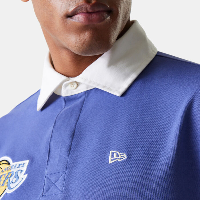 New Era Men's NBA Los Angeles Lakers Rugby Polo Shirt Blue New Era Men's NBA Los Angeles Lakers Rugby Polo Shirt Blue image number 3