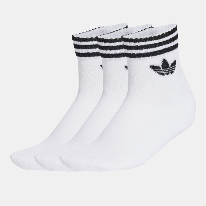 adidas 3-Stripes Ankle Socks (3 Pairs) White adidas 3-Stripes Ankle Socks (3 Pairs) White image number 0
