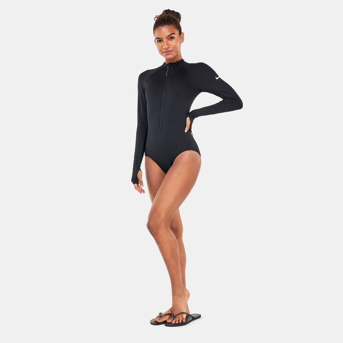 Nike Swim Women's Swim Adventure Long Sleeve One-Piece Swimsuit Black Nike Swim Women's Swim Adventure Long Sleeve One-Piece Swimsuit Black image number 2