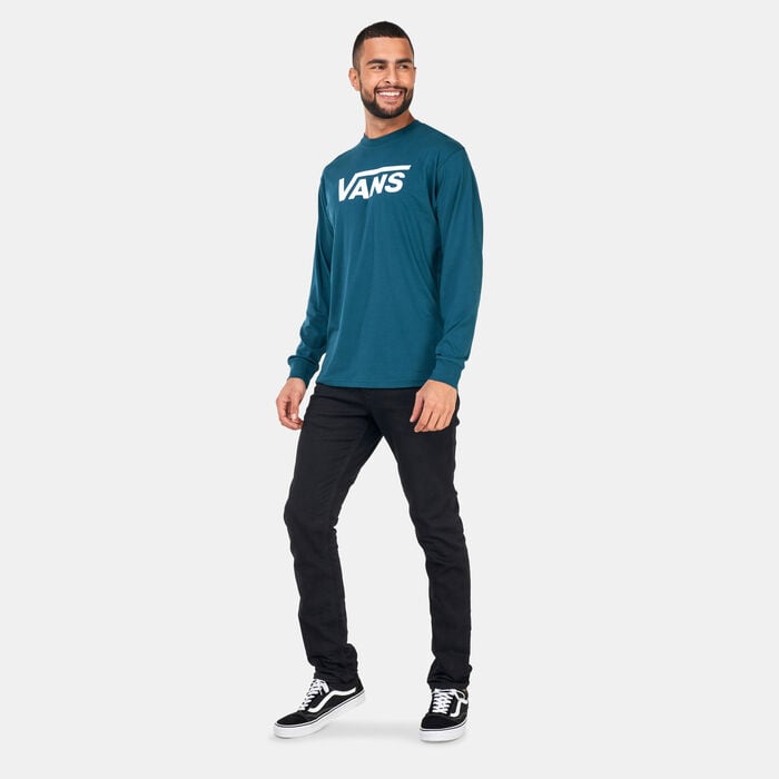 Vans Men's Classic Long Sleeve T-Shirt Green Vans Men's Classic Long Sleeve T-Shirt Green image number 2