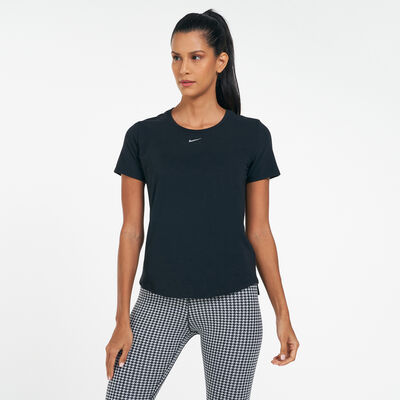Nike Women's Dri-FIT UV One Luxe T-Shirt Black Nike Women's Dri-FIT UV One Luxe T-Shirt Black