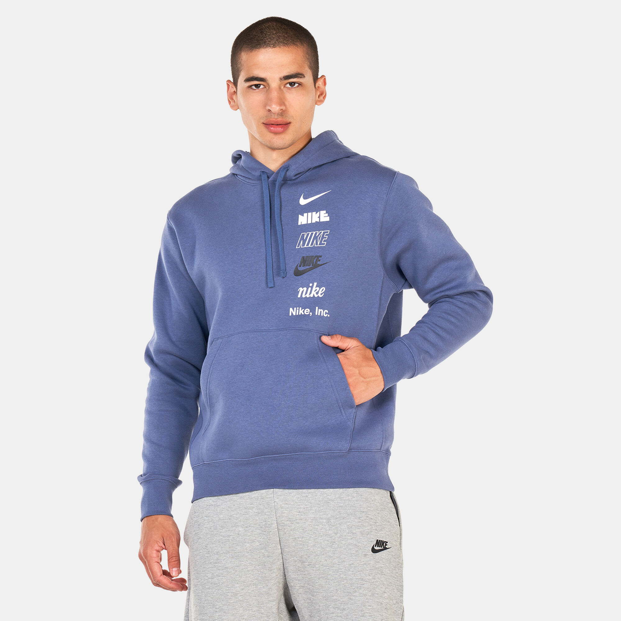 Buy Nike Men s Club Fleece Hoodie Blue in KSA SSS