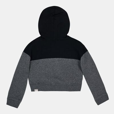 The North Face Kids' Drew Peak Cropped Pullover Hoodie Pink The North Face Kids' Drew Peak Cropped Pullover Hoodie Pink