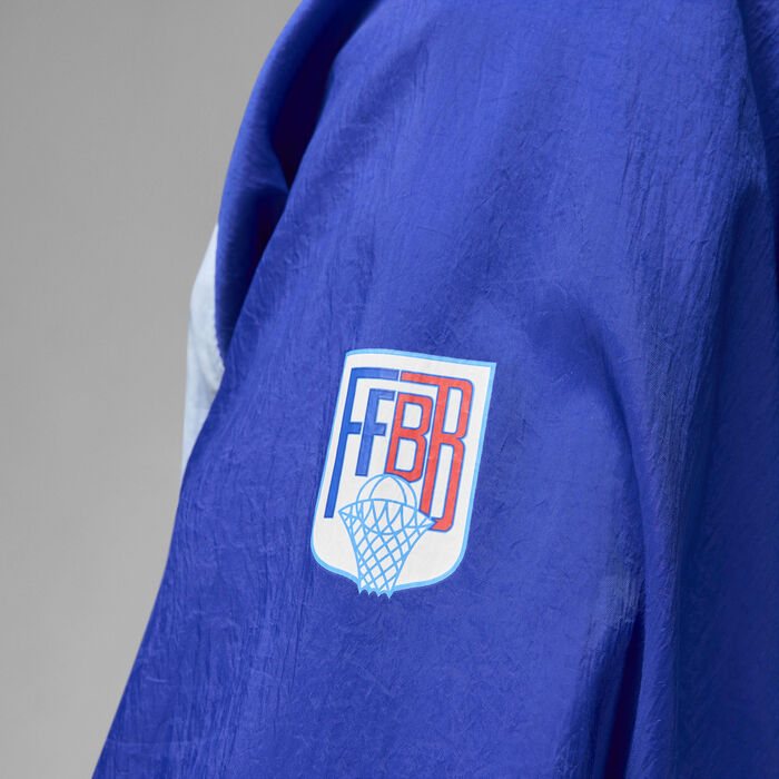 Jordan Men's JAM x Fédération Française de Basketball Sport Warm-Up Jacket Blue Jordan Men's JAM x Fédération Française de Basketball Sport Warm-Up Jacket Blue image number 3