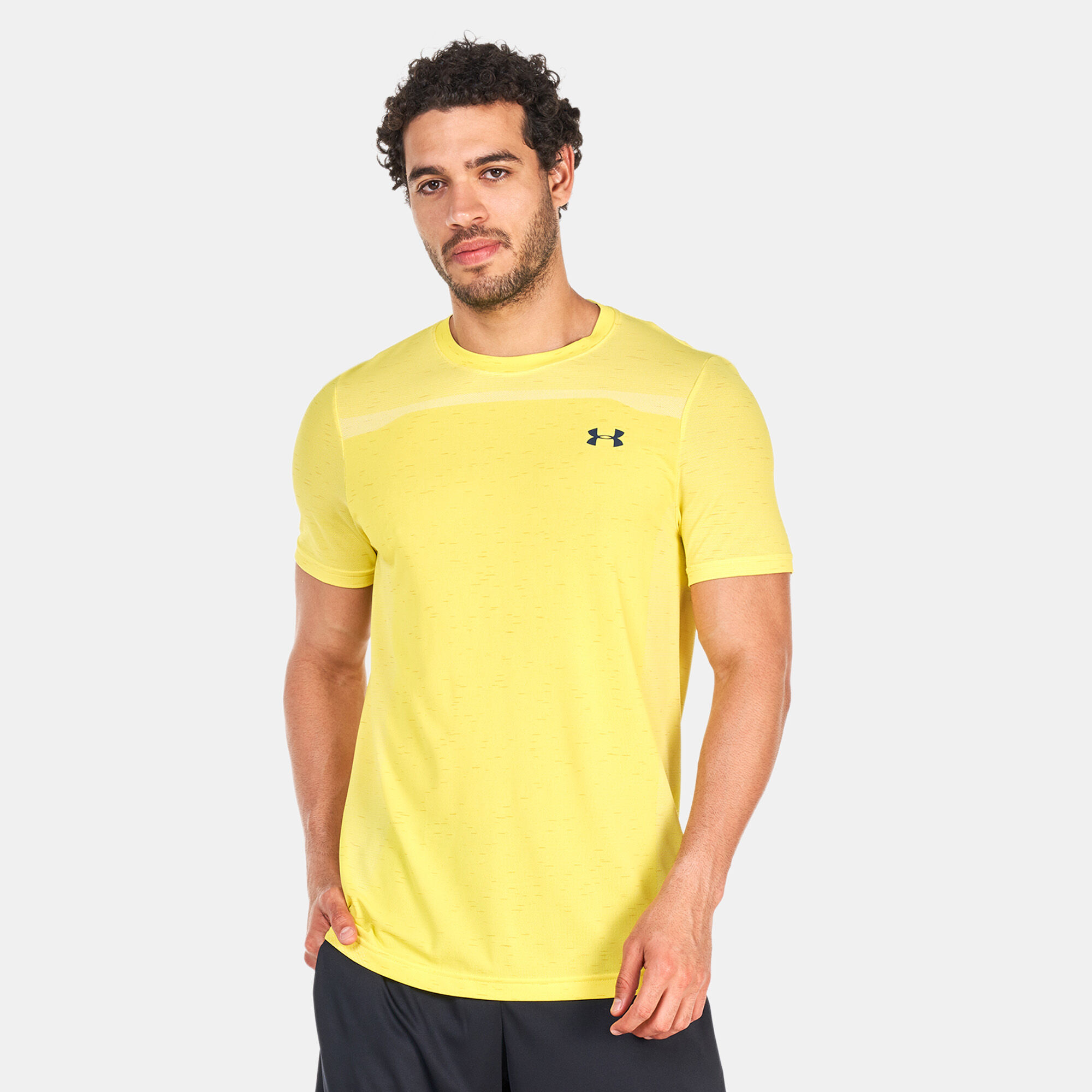 Yellow under armour top cheap