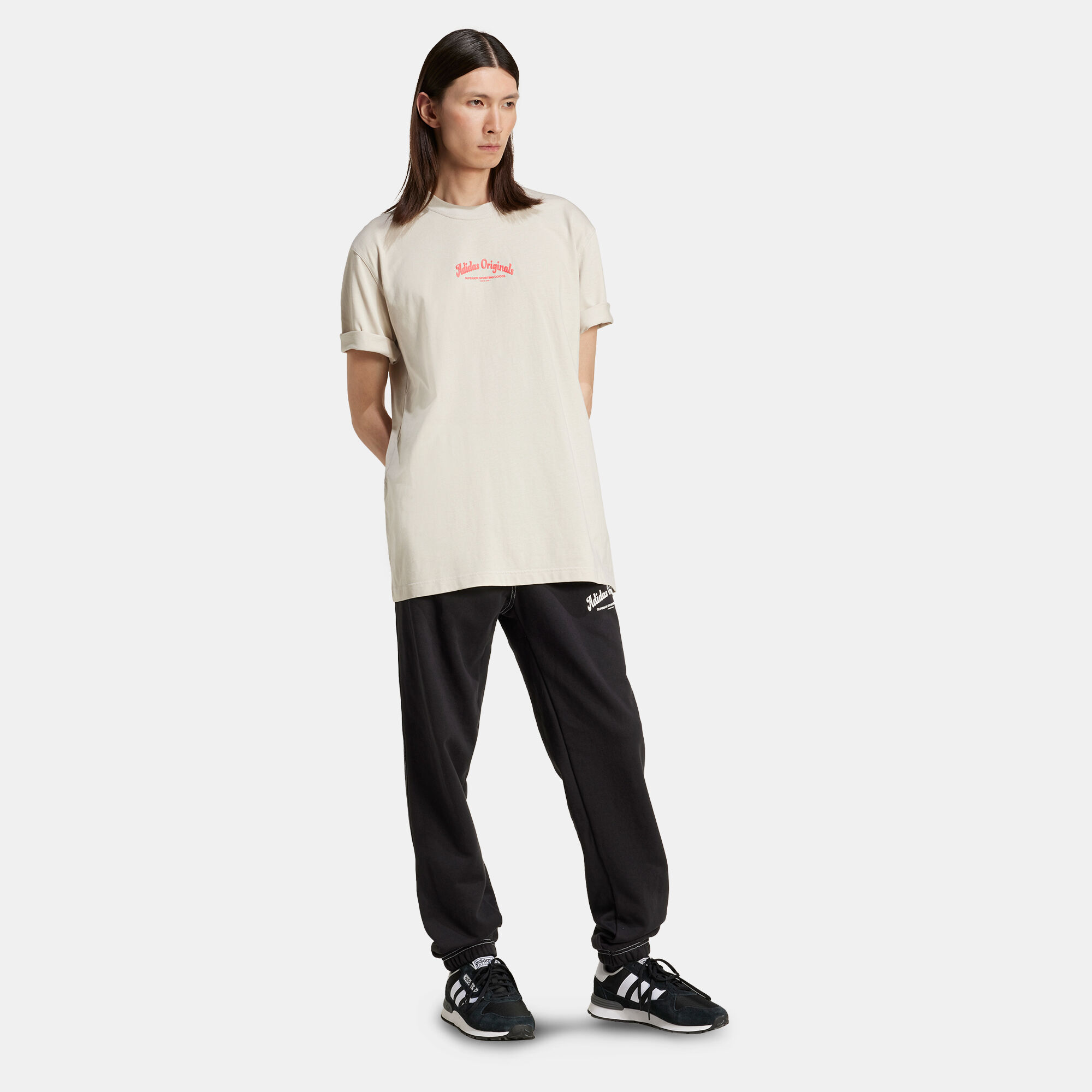 adidas★Wabash ウォバッシュ ルーズ Tシャツ バックプリント Shop adidas Originals Men's Wabash T-Shirt Beige Online in