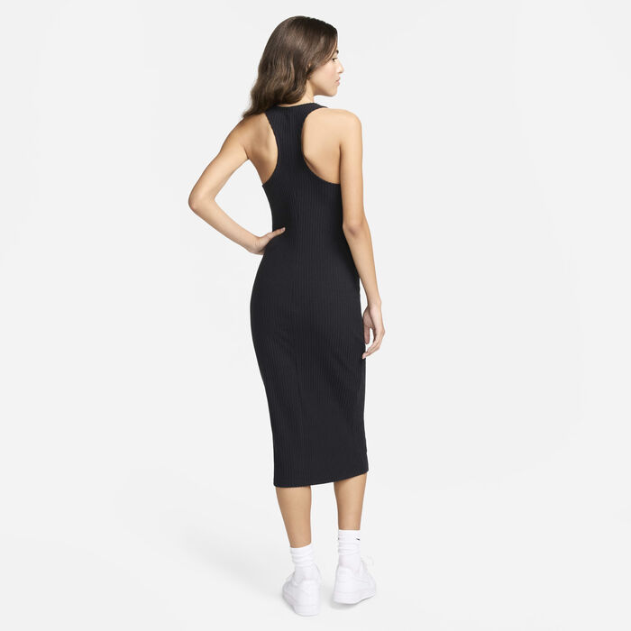 Nike Women's Sportswear Chill Midi Dress Black Nike Women's Sportswear Chill Midi Dress Black image number 1