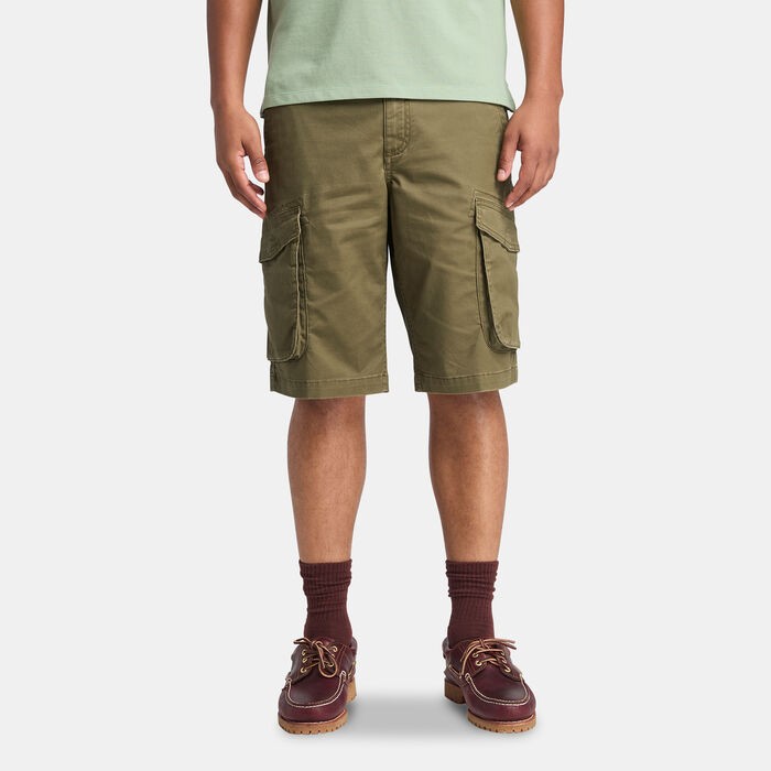 Timberland Men's Woven Badge Cargo Shorts Green image number 0