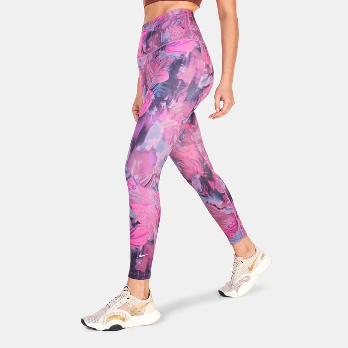 Buy Nike Women's Dri-FIT One 7/8 Allover Print Leggings Pink in KSA -SSS