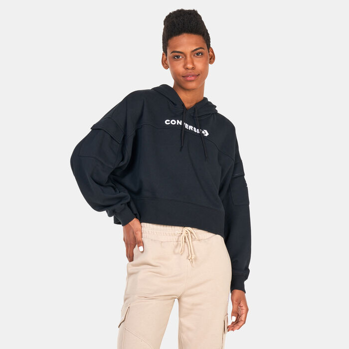 Converse Women's Fashion Crop Hoodie Black image number 0