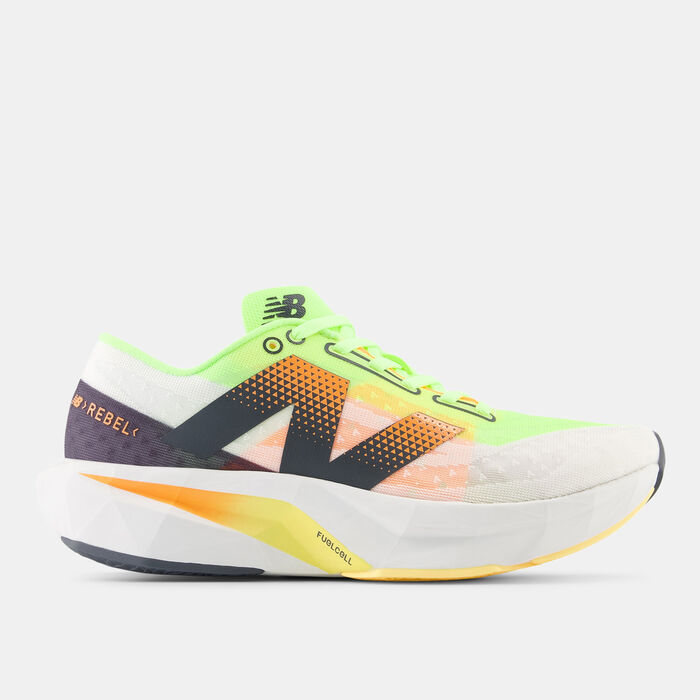 New Balance Men's FuelCell Rebel v4 Running Shoes White New Balance Men's FuelCell Rebel v4 Running Shoes White image number 0