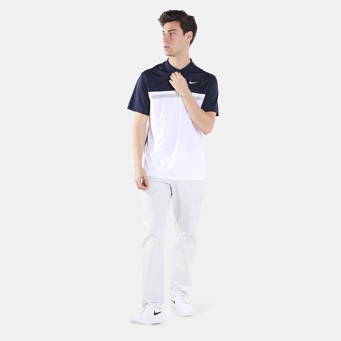 Nike Men's Dri-FIT Victory Colourblock Golf Polo Shirt White Nike Men's Dri-FIT Victory Colourblock Golf Polo Shirt White image number 2