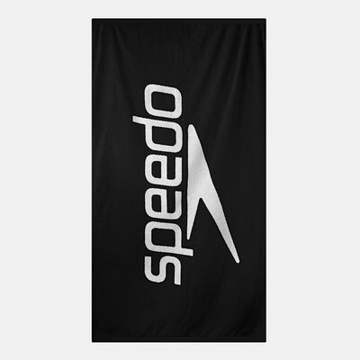 Speedo Logo Beach Towel Black Speedo Logo Beach Towel Black