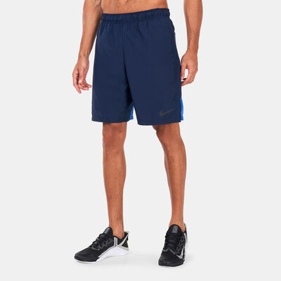 Nike Training Flex woven graphic shorts in blue