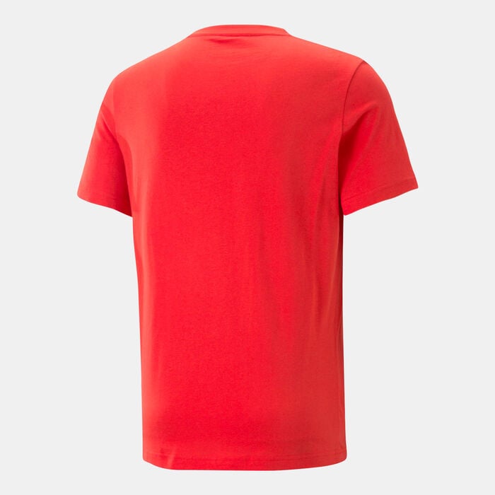 PUMA Men's Essentials+ Logo Lab T-Shirt Red PUMA Men's Essentials+ Logo Lab T-Shirt Red image number 1