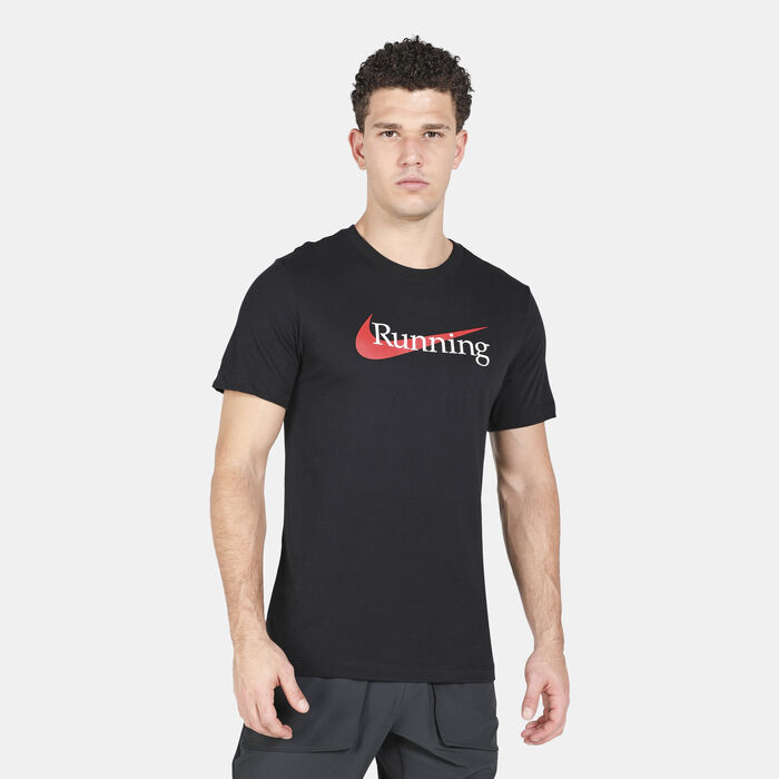 Nike Men's Dri-FIT Running T-Shirt Black image number 0