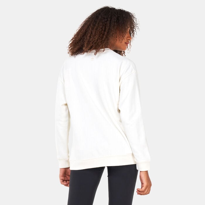 Timberland Women's Checkered Logo Sweatshirt White Timberland Women's Checkered Logo Sweatshirt White image number 1