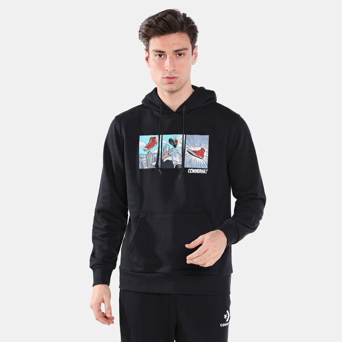 Converse Men's Comic Graphic Hoodie Black Converse Men's Comic Graphic Hoodie Black image number 0