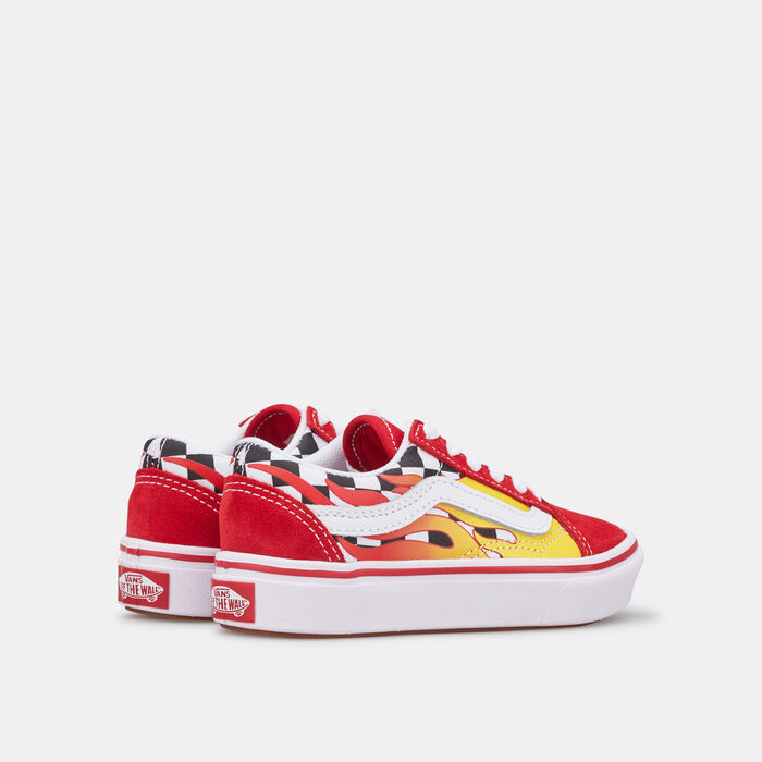 Vans Kids’ Flame ComfyCush Old Skool Unisex Shoe (Younger Kids) Red Vans Kids’ Flame ComfyCush Old Skool Unisex Shoe (Younger Kids) Red image number 2