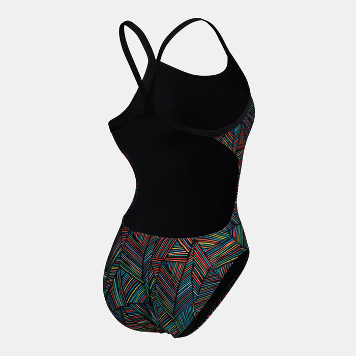 Arena Women's Overview Challenge Swimsuit Black Arena Women's Overview Challenge Swimsuit Black image number 1