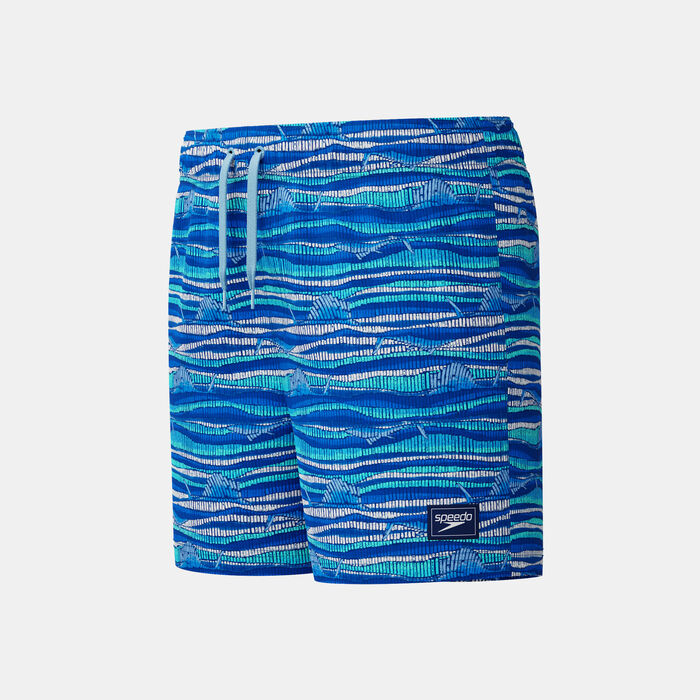 Speedo Kids' Digi Printed Swimming Shorts Blue Speedo Kids' Digi Printed Swimming Shorts Blue image number 3