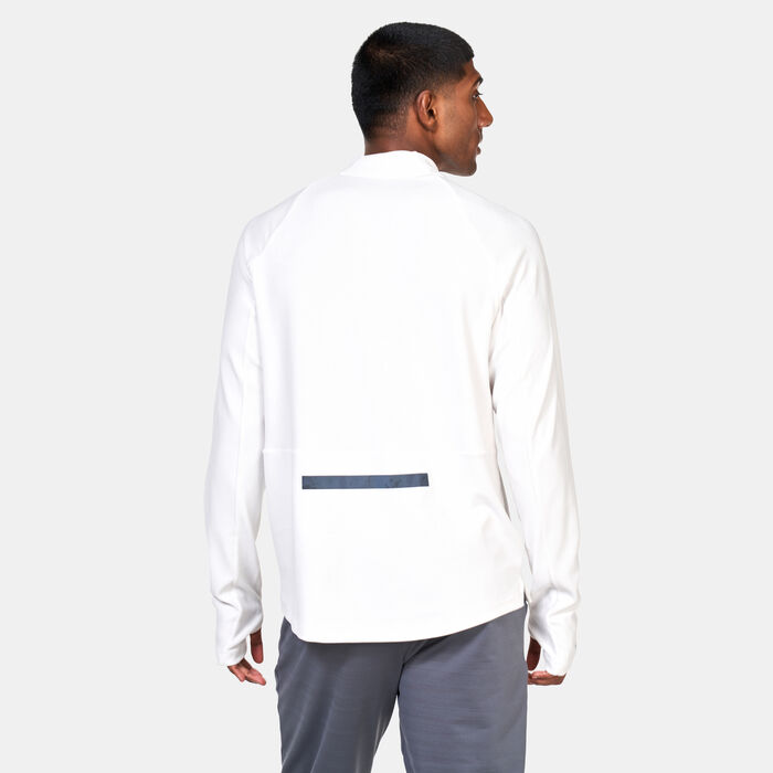 Nike Men's Dri-FIT Running Division 1/2 Zip Mid Layer Running Top White Nike Men's Dri-FIT Running Division 1/2 Zip Mid Layer Running Top White image number 1