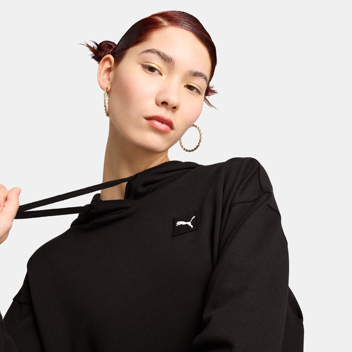 PUMA Women's ESS Elevated Comfort Hoodie Black image number 3