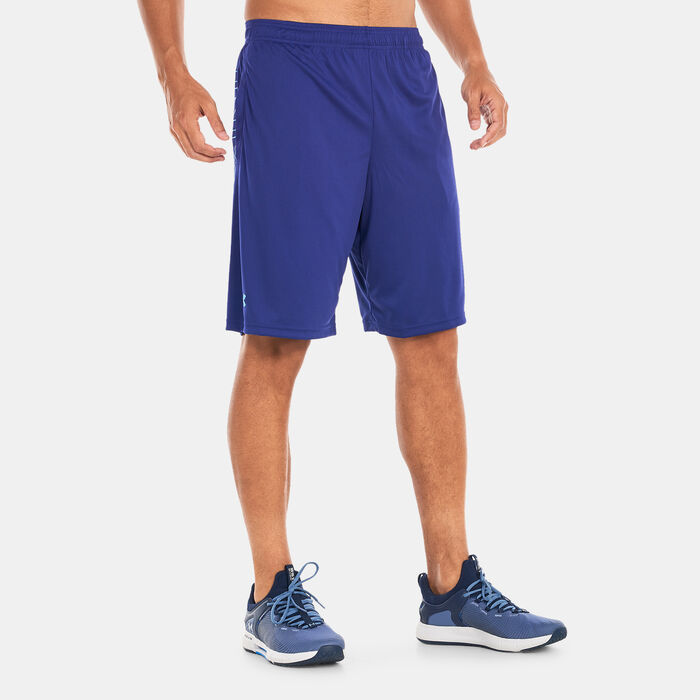 Under Armour Men's UA Tech™ Wordmark Graphic Training Shorts Blue Under Armour Men's UA Tech™ Wordmark Graphic Training Shorts Blue image number 0