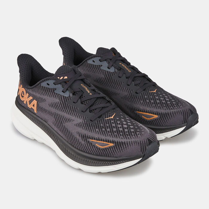 HOKA Women's Clifton 9 Wide Running Shoe Black HOKA Women's Clifton 9 Wide Running Shoe Black image number 1