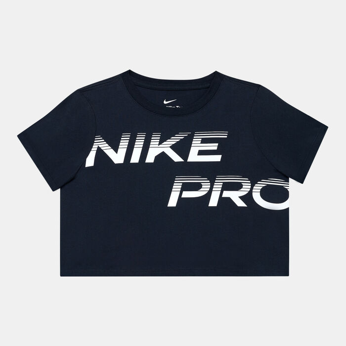 Nike Kids' Dri-FIT Sport Essential+ Cropped Training T-Shirt (Older Kids) Black image number 0