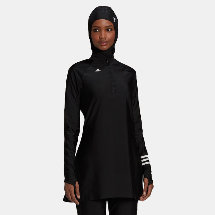 adidas Women's 3-Stripes Swimming Top Black adidas Women's 3-Stripes Swimming Top Black image number 0