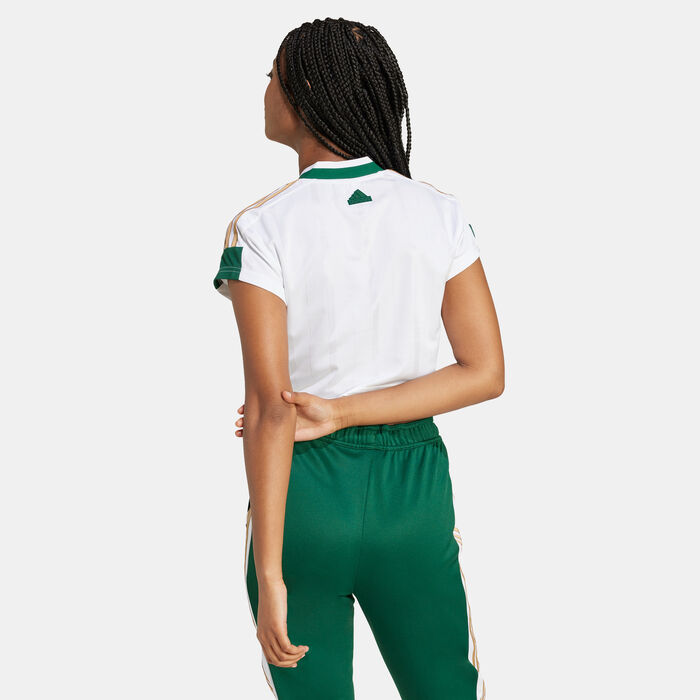 adidas Women's Tiro Cut 3-Stripes Cropped Jersey White adidas Women's Tiro Cut 3-Stripes Cropped Jersey White image number 1