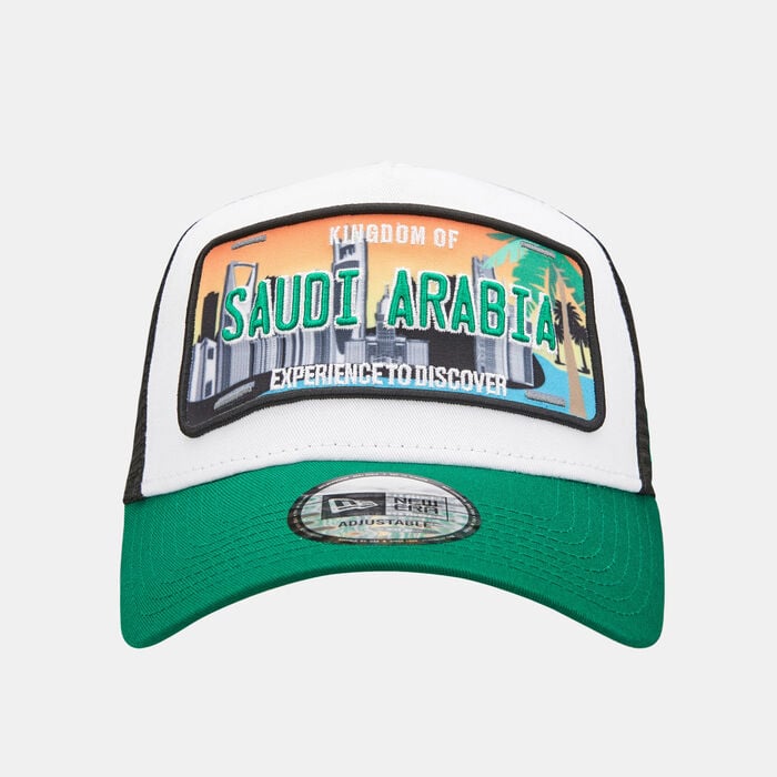 New Era Men's Saudi Patch Trucker Cap White New Era Men's Saudi Patch Trucker Cap White image number 0