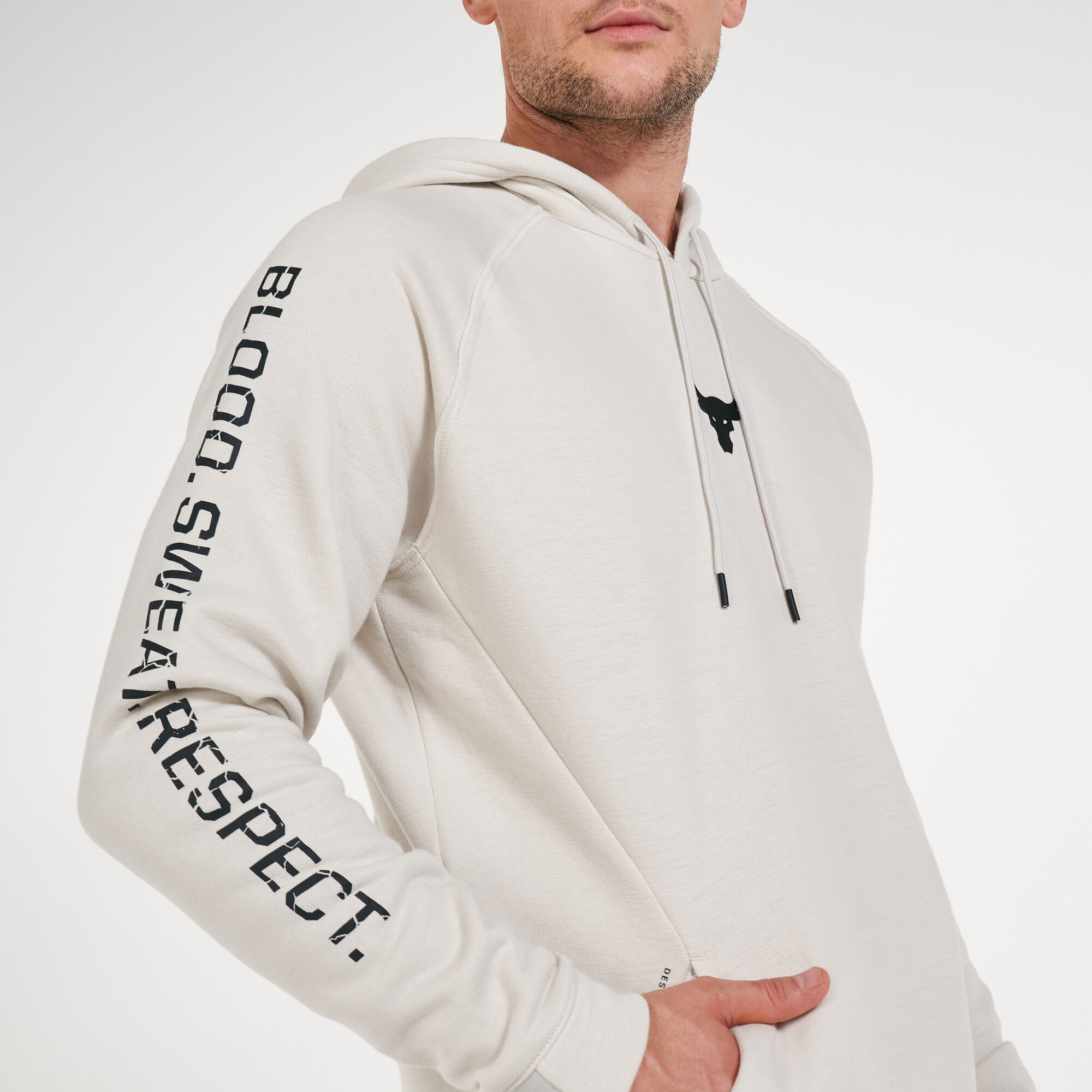 Project rock white hoodie outlet