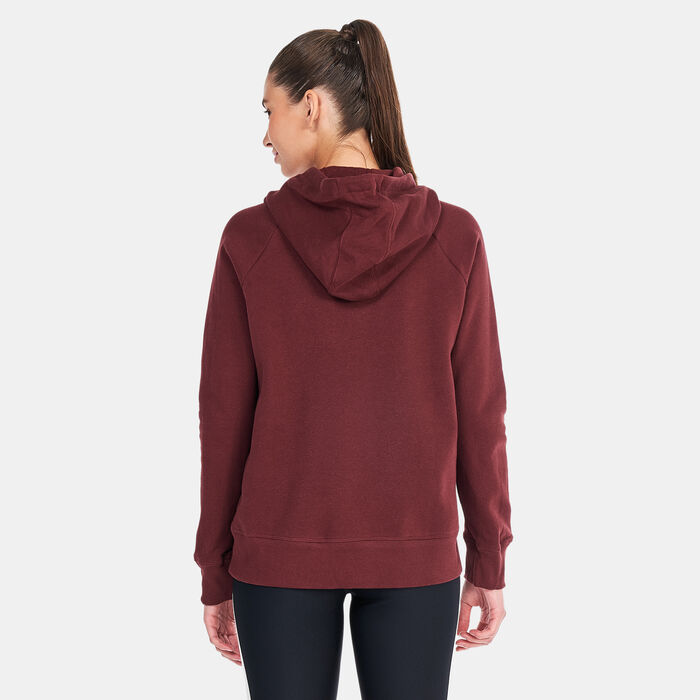 Under Armour Women's UA Rival Fleece Logo Hoodie Red image number 1