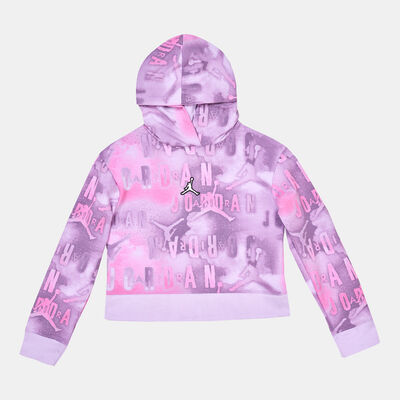 Jordan Kids' Essentials Printed Boxy Pullover Hoodie (Older Kids) Purple Jordan Kids' Essentials Printed Boxy Pullover Hoodie (Older Kids) Purple